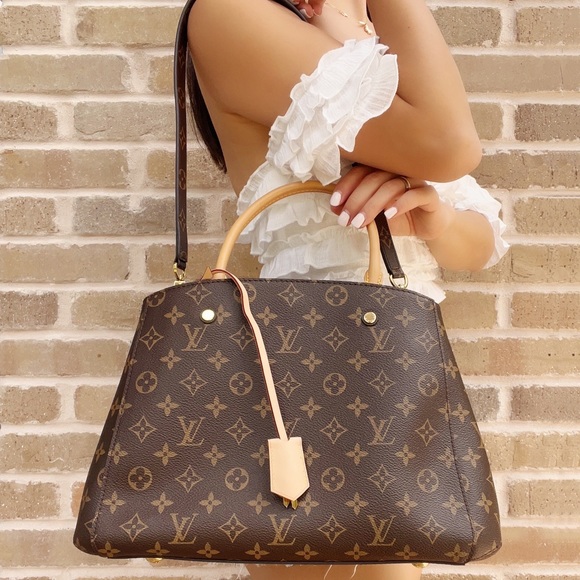 Authentic✅ Louis Vuitton Monogram Montaigne MM Satchel Shoulder Bag M41056 - Picture 5 of 11